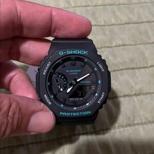Casio G-Shock Black with Teal Highlights